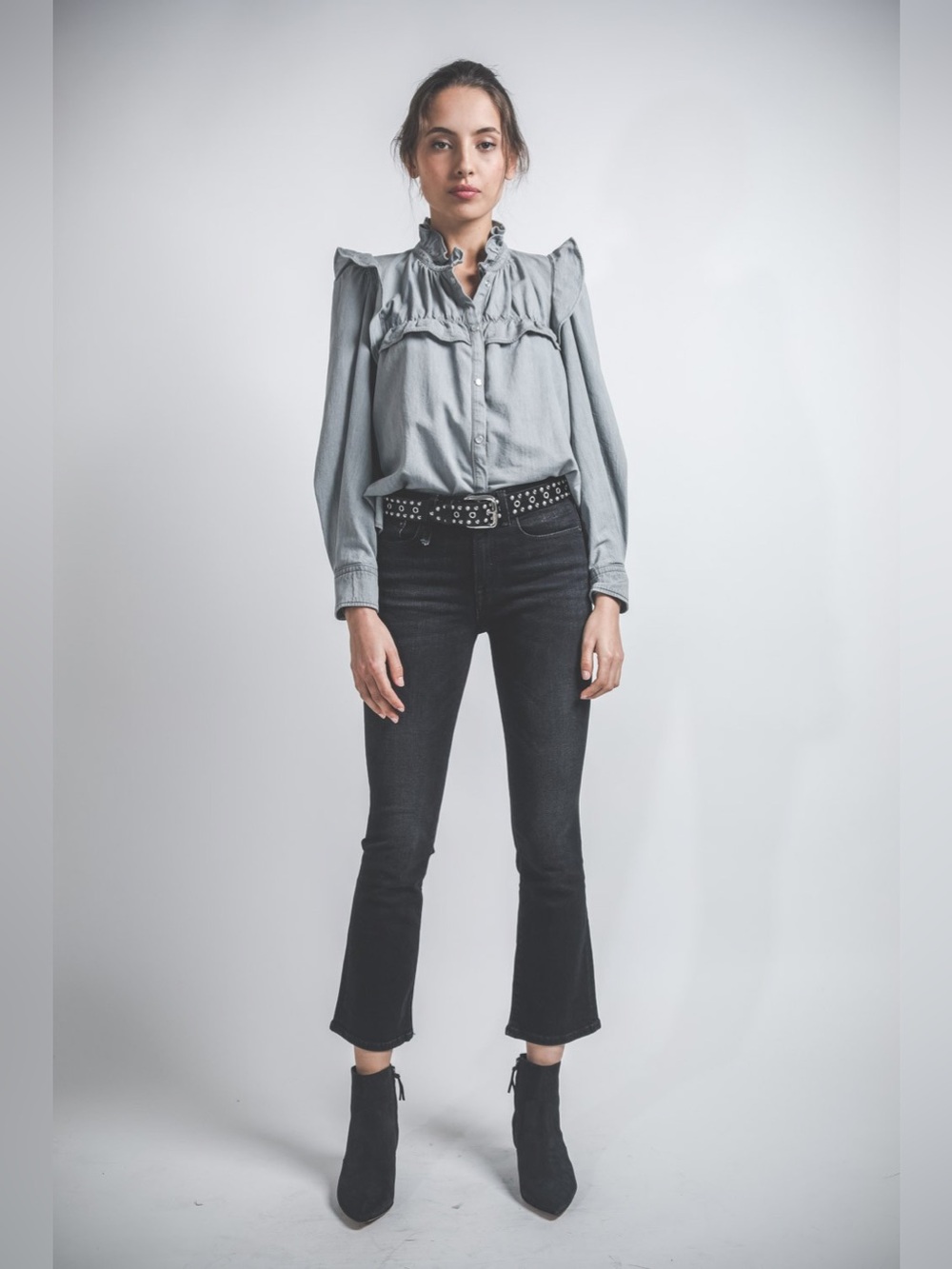 R13 Kick Fit Jean in Dark Moon.